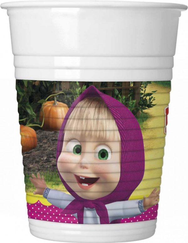 Mása és a medve műanyag pohár 8 db-os 200 ml