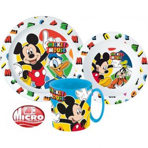 Mickey étkészlet, micro műanyag szett