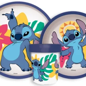 Disney Lilo és Stitch  csúszásmentes étkészlet, micro műanyag szett